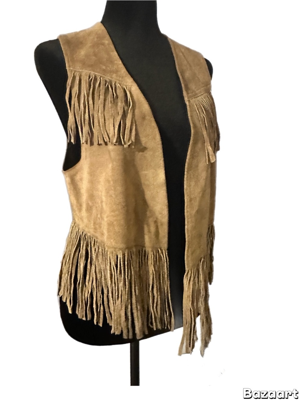 Vintage Sasson Fringe Suede Vest size large